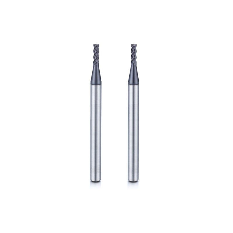 অ্যালুমিনিয়াম লং নেক মাইক্রো ব্যাসার্ধ 0.1mm কোণার ব্যাসার্ধ সঙ্গে শেষ মিল