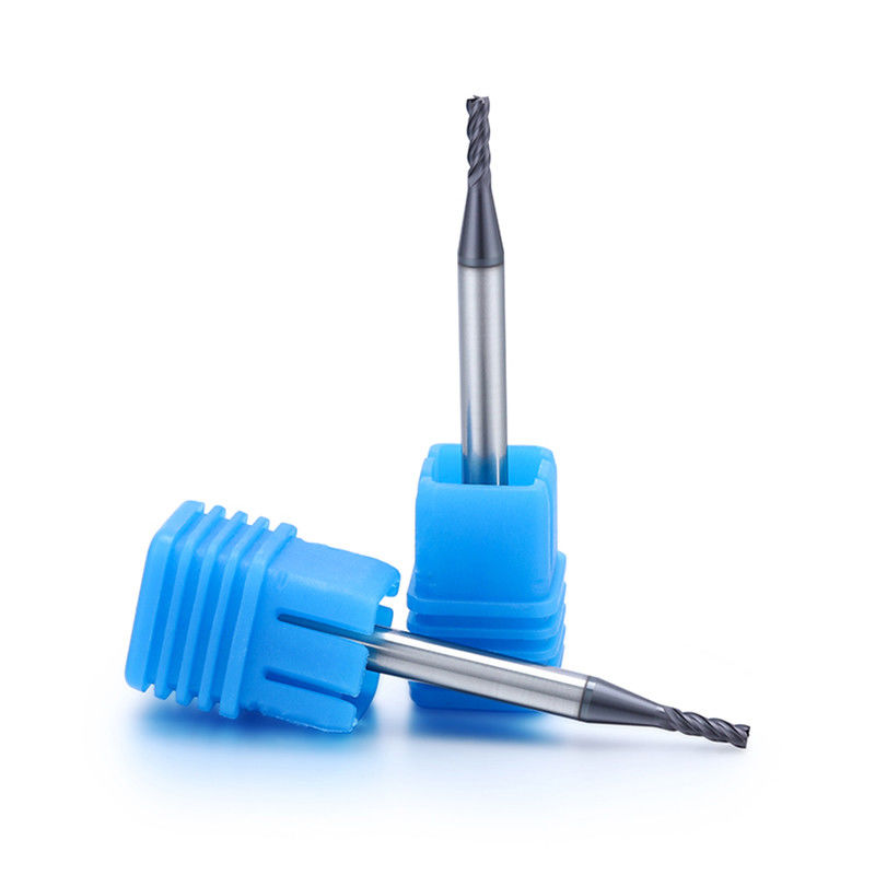 অ্যালুমিনিয়াম লং নেক মাইক্রো ব্যাসার্ধ 0.1mm কোণার ব্যাসার্ধ সঙ্গে শেষ মিল