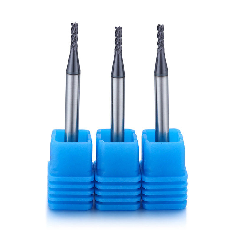 অ্যালুমিনিয়াম লং নেক মাইক্রো ব্যাসার্ধ 0.1mm কোণার ব্যাসার্ধ সঙ্গে শেষ মিল