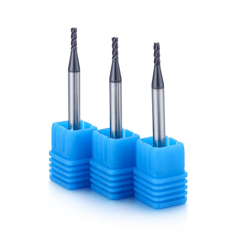 অ্যালুমিনিয়াম লং নেক মাইক্রো ব্যাসার্ধ 0.1mm কোণার ব্যাসার্ধ সঙ্গে শেষ মিল